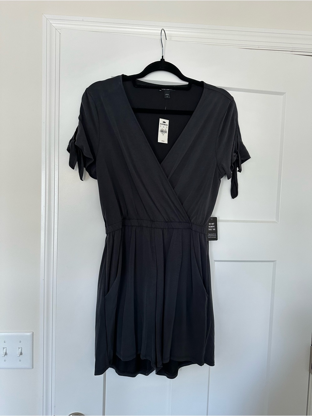 Women’s‎ Express Charcoal Short Sleeve Romper
